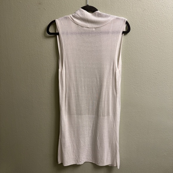 Cyrus Knit Long Sleeveless Cardigan Size Small White - Picture 4 of 10